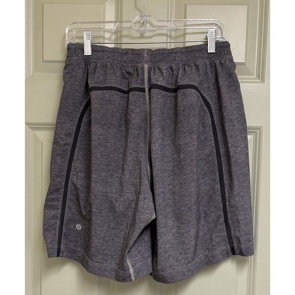 LULULEMON Pace Breaker Shorts Men's Size Medium Charcoal Gray Lined 9" Athletic - Picture 2 of 10